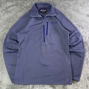 Patagonia R1 Pullover Womens Small Purple Polartec Grid Fleece Quarter Zip